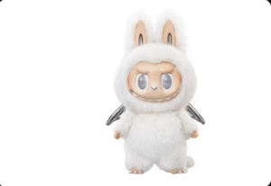 Pop Mart The Monsters Labubu Zimomo Angel in Clouds Figure + Tote Bag
